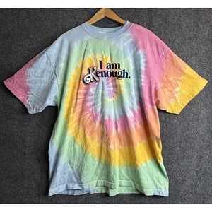Shaka Wear Sz XL Tie Dye I Am Kenough Embroidered T-Shirt Barbie Movie Colorful